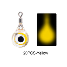 Load image into Gallery viewer, 10/20Pcs Mini Fishing Lure Light LED Deep Drop Underwater Eye Shape Fishing Squid Fishing Bait Luminous Lure for Attracting Fish
