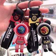Load image into Gallery viewer, Cute Cartoon Lightning Bear Keychain Astronaut Bear Doll Keyring Bag Pendant Couple Car Keyholder Creative Bag Charm Accessories
