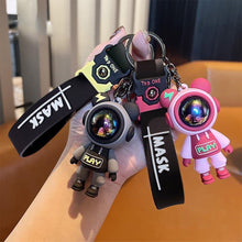 Load image into Gallery viewer, Cute Cartoon Lightning Bear Keychain Astronaut Bear Doll Keyring Bag Pendant Couple Car Keyholder Creative Bag Charm Accessories
