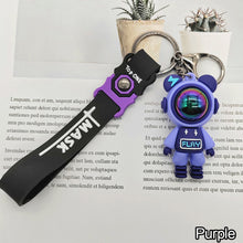 Load image into Gallery viewer, Cute Cartoon Lightning Bear Keychain Astronaut Bear Doll Keyring Bag Pendant Couple Car Keyholder Creative Bag Charm Accessories
