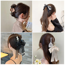 Load image into Gallery viewer, Personalized Korean Super Fairy Mesh Flower Feather Clip Fashionable Clamp Back Head Plate Hair Shark Hairpin Apparel Accessories
