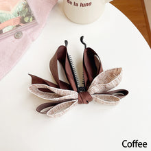 Load image into Gallery viewer, Personalized Korean Super Fairy Mesh Flower Feather Clip Fashionable Clamp Back Head Plate Hair Shark Hairpin Apparel Accessories
