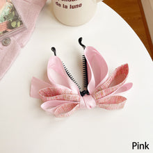 Load image into Gallery viewer, Personalized Korean Super Fairy Mesh Flower Feather Clip Fashionable Clamp Back Head Plate Hair Shark Hairpin Apparel Accessories
