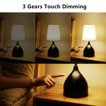 Load image into Gallery viewer, USB All Touch Sensor Base Lamp Bedside Warm Night Light Brightness Adjustable Night Lamp Bedroom Cabinet Lamp
