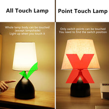 Load image into Gallery viewer, USB All Touch Sensor Base Lamp Bedside Warm Night Light Brightness Adjustable Night Lamp Bedroom Cabinet Lamp

