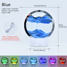 Load image into Gallery viewer, LED Sandscape Lamp Moving Sand Art Frame USB Touch Switch Light Color Changing 3D Night Light Hourglass Light Gifts Decoration Night Light
