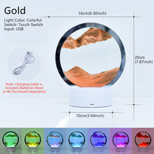 Load image into Gallery viewer, LED Sandscape Lamp Moving Sand Art Frame USB Touch Switch Light Color Changing 3D Night Light Hourglass Light Gifts Decoration Night Light
