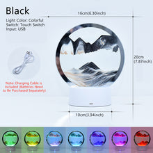Load image into Gallery viewer, LED Sandscape Lamp Moving Sand Art Frame USB Touch Switch Light Color Changing 3D Night Light Hourglass Light Gifts Decoration Night Light
