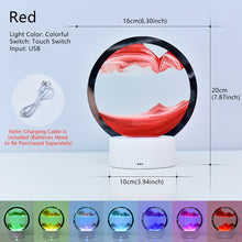 Load image into Gallery viewer, LED Sandscape Lamp Moving Sand Art Frame USB Touch Switch Light Color Changing 3D Night Light Hourglass Light Gifts Decoration Night Light
