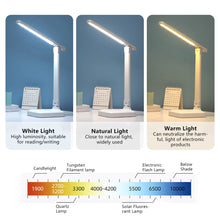Load image into Gallery viewer, USB Rechargeable Table Lamp Eyes Protection Touch Dimmable LED Light Student Dormitory Bedroom Reading Desk Lamp
