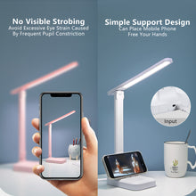 Load image into Gallery viewer, USB Rechargeable Table Lamp Eyes Protection Touch Dimmable LED Light Student Dormitory Bedroom Reading Desk Lamp
