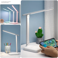 Load image into Gallery viewer, USB Rechargeable Table Lamp Eyes Protection Touch Dimmable LED Light Student Dormitory Bedroom Reading Desk Lamp
