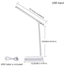 Load image into Gallery viewer, USB Rechargeable Table Lamp Eyes Protection Touch Dimmable LED Light Student Dormitory Bedroom Reading Desk Lamp
