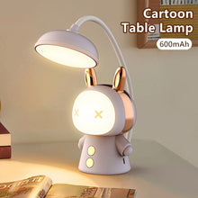 Load image into Gallery viewer, Cartoon USB Rechargeable Table Lamp Dual Light LED Lamp Student Kids Bedroom Reading Desk Lamp Night Light
