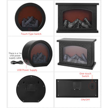 Load image into Gallery viewer, Christmas Simulation Fireplace LED Flame Lamps Simulated Fireplace Flame Night Lights USB Lamp For Home Party Living Room Decor
