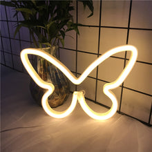Load image into Gallery viewer, Butterfly Neon LED Light Sign Lamp Christmas Valentine's Day Neon Light Neon Signs for Room Home Decor Party Photo Prop

