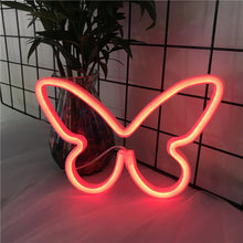 Load image into Gallery viewer, Butterfly Neon LED Light Sign Lamp Christmas Valentine's Day Neon Light Neon Signs for Room Home Decor Party Photo Prop
