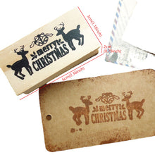 Load image into Gallery viewer, Christmas Wood Stamp Merry Christmas Stamp DIY Gift Card Journal Scrapbooking Planner Diary Stamp

