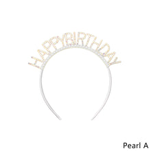 Load image into Gallery viewer, Glitter HAPPY BIRTHDAY Diamond Hair Band Birthday Party Decorations Rhinestone Hairband Headband Girl Hair Accoessories
