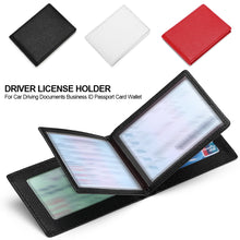 Load image into Gallery viewer, PU Leather Driver License Holder Card Bag For Car Driving Documents Business ID Passport Card Wallet
