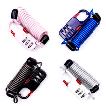 Load image into Gallery viewer, Anti Theft Motorcycle Three Digit Password Combination Safety Cable Wire Rope Helmet Lock Safety Rope Lock
