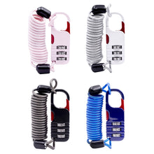 Load image into Gallery viewer, Anti Theft Motorcycle Three Digit Password Combination Safety Cable Wire Rope Helmet Lock Safety Rope Lock
