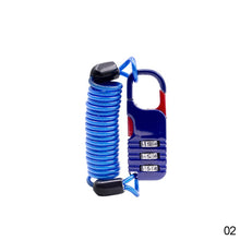 Load image into Gallery viewer, Anti Theft Motorcycle Three Digit Password Combination Safety Cable Wire Rope Helmet Lock Safety Rope Lock
