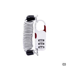 Load image into Gallery viewer, Anti Theft Motorcycle Three Digit Password Combination Safety Cable Wire Rope Helmet Lock Safety Rope Lock
