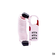 Load image into Gallery viewer, Anti Theft Motorcycle Three Digit Password Combination Safety Cable Wire Rope Helmet Lock Safety Rope Lock
