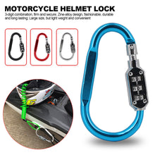 Load image into Gallery viewer, Portable Motorcycle Helmet Luggage Padlock Keychain Zinc Alloy Security 3 Combination Firm Travel Suitcase Luggage Security Password Lock Keyring
