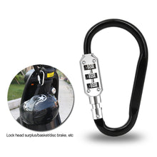 Load image into Gallery viewer, Portable Motorcycle Helmet Luggage Padlock Keychain Zinc Alloy Security 3 Combination Firm Travel Suitcase Luggage Security Password Lock Keyring
