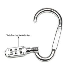 Load image into Gallery viewer, Portable Motorcycle Helmet Luggage Padlock Keychain Zinc Alloy Security 3 Combination Firm Travel Suitcase Luggage Security Password Lock Keyring

