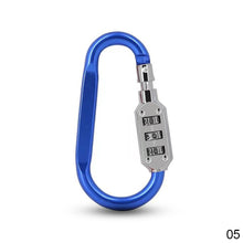 Load image into Gallery viewer, Portable Motorcycle Helmet Luggage Padlock Keychain Zinc Alloy Security 3 Combination Firm Travel Suitcase Luggage Security Password Lock Keyring
