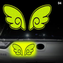 Load image into Gallery viewer, Pair Motorcycle Helmet Decal Waterproof Glasses Devil Horn Creative Night Warning Sign Reflective Sticker Exterior Accessories
