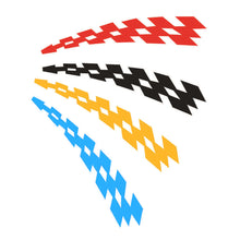Load image into Gallery viewer, Pair Car Racing Stickers Vehicle Decals Plaid Wheel Flags Reflector Safety Vinyl Stickers Prevention
