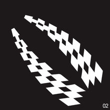 Load image into Gallery viewer, Pair Car Racing Stickers Vehicle Decals Plaid Wheel Flags Reflector Safety Vinyl Stickers Prevention
