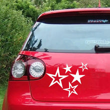 Load image into Gallery viewer, Vinyl Car Sticker Decal Stars Five Different Colorful Waterproof Stickers Truck Bumper Rear Window Background 18x15cm
