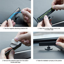 Load image into Gallery viewer, Luminous Hidden Car Temporary Parking Card Phone Number Plate Auto Telephone Card Plate Stop Sign Accessories
