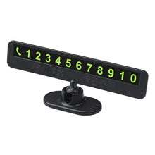 Load image into Gallery viewer, Luminous Hidden Car Temporary Parking Card Phone Number Plate Auto Telephone Card Plate Stop Sign Accessories
