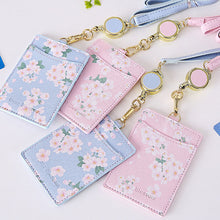Load image into Gallery viewer, PU Leather Creative Pattern Card Case Keychain Card Case Photo idol Bus ID Card Bank Card Case Key Chain
