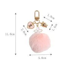 Load image into Gallery viewer, Ladies Pompom Keychain Bag Pendant Car Key Holder Girl Key Ring Charms Accessories Gift
