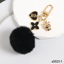 Load image into Gallery viewer, Ladies Pompom Keychain Bag Pendant Car Key Holder Girl Key Ring Charms Accessories Gift
