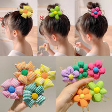 Load image into Gallery viewer, Children's Hair Accessories Ball Head Plate Hair Handy Tool Ponytail Clip Cute Girl Big Flower Back Catch Headdress
