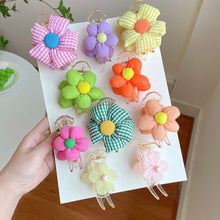 Load image into Gallery viewer, Children's Hair Accessories Ball Head Plate Hair Handy Tool Ponytail Clip Cute Girl Big Flower Back Catch Headdress
