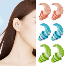 Load image into Gallery viewer, Soundproof Noise Reduction Ear Plugs Sleep Professional Silicone Waterproof Ears Earplug Anti-Noise Soft Sponge Sleeping Earplugs
