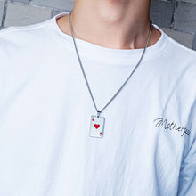 Load image into Gallery viewer, Lucky Spades Pendant Necklace Personality Heart Playing Card A Pendant Titanium Steel Red Black Silver Necklaces Jewelry
