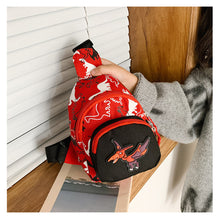 Load image into Gallery viewer, Children Fashion Cute Waist Bag Dinosaur Pattern Messenger Bag Chest Bag Girls Boys Cartoon Inclined Shoulder Bag
