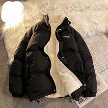 Load image into Gallery viewer, Men Winter Cotton Padded Clothes Loose Velvet Stand Collar Cotton Padded Clothes Versatile Cotton Padded Jacket
