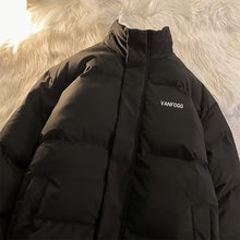 Load image into Gallery viewer, Men Winter Cotton Padded Clothes Loose Velvet Stand Collar Cotton Padded Clothes Versatile Cotton Padded Jacket
