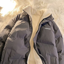 Load image into Gallery viewer, Men Winter Cotton Padded Clothes Loose Velvet Stand Collar Cotton Padded Clothes Versatile Cotton Padded Jacket
